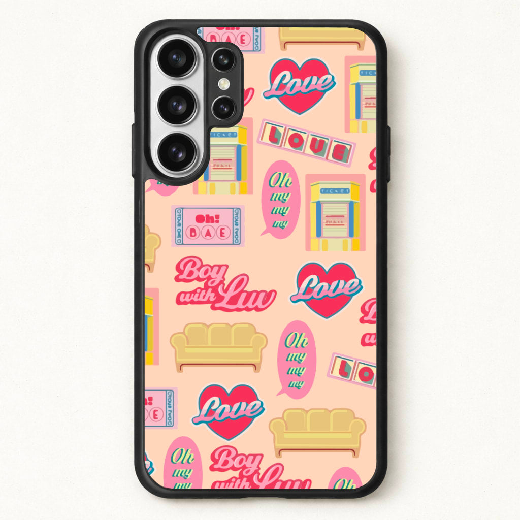 K-Pop Band Icon Pattern Phone Case for Galaxy S26 Ultra
