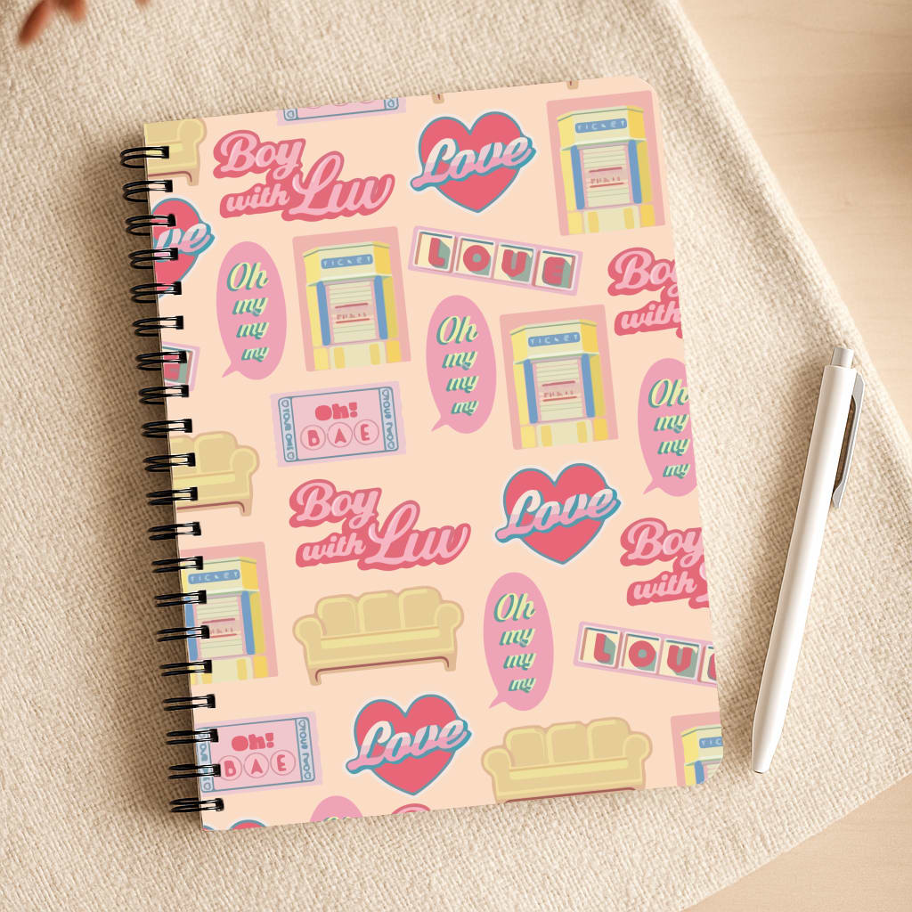 K-Pop Band Icon Pattern Notepad