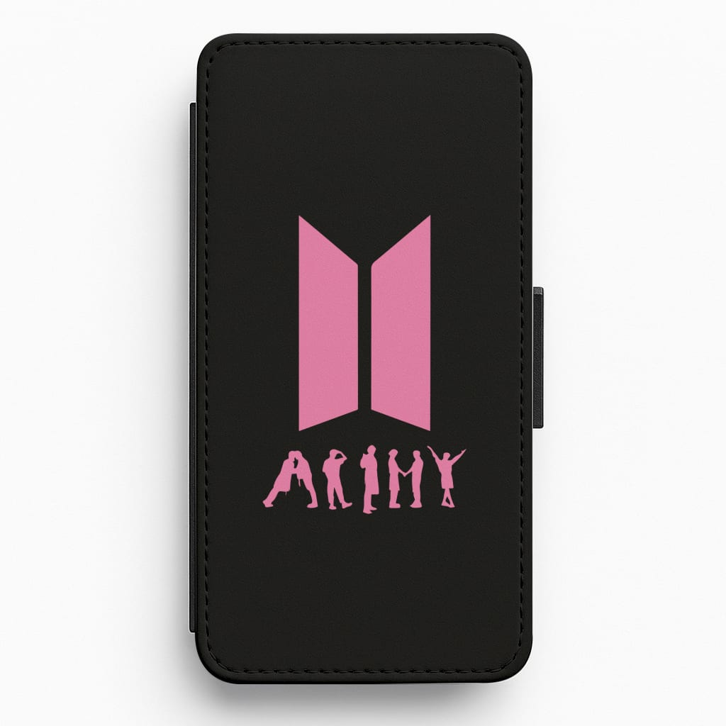 BTS Army Cast Pink  Flip / Wallet Phone Case
