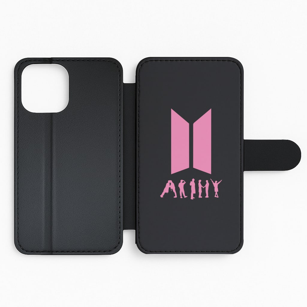 BTS Army Cast Pink  Flip Phone Case