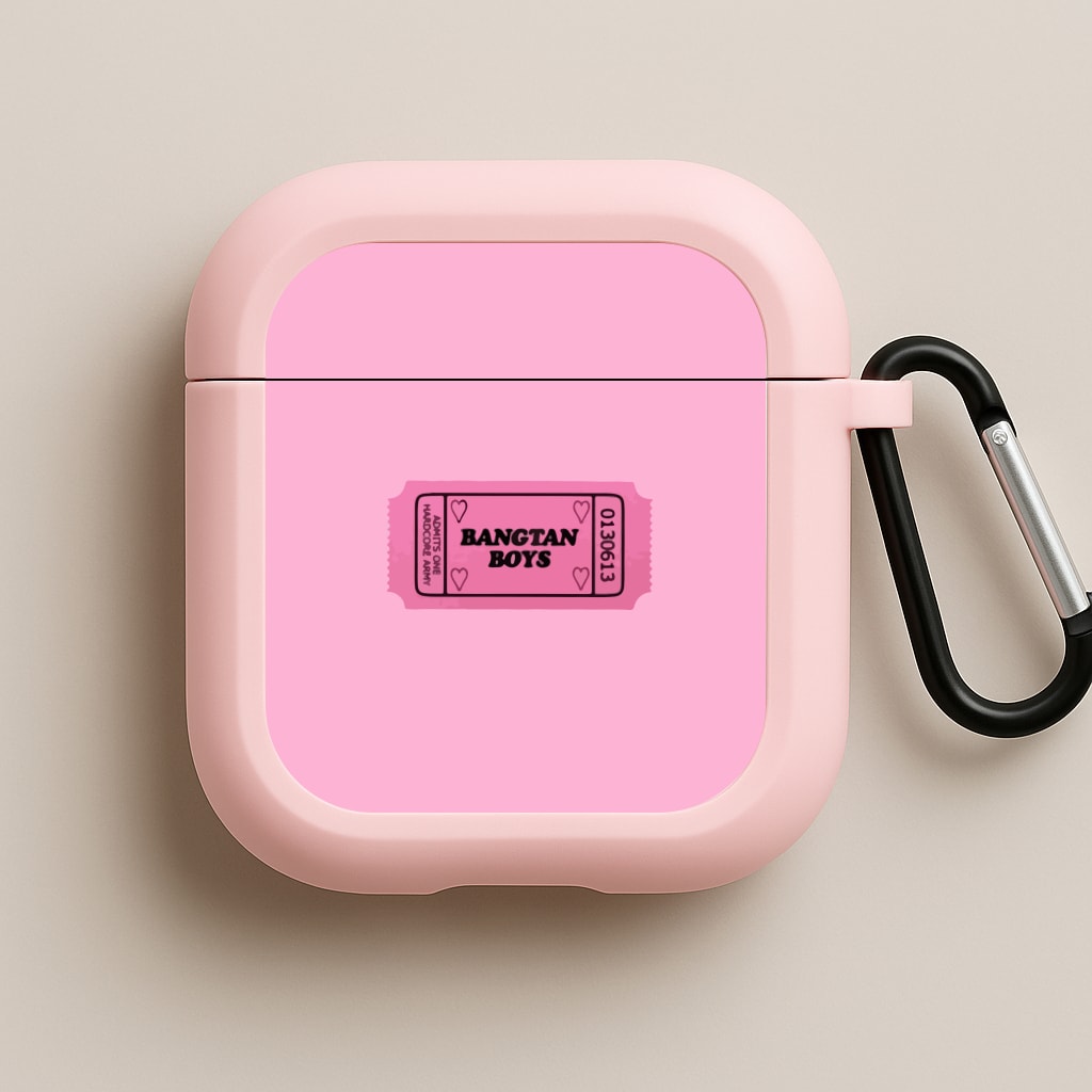 Bangtan Boys Ticket - K Pop Pink AirPods Case