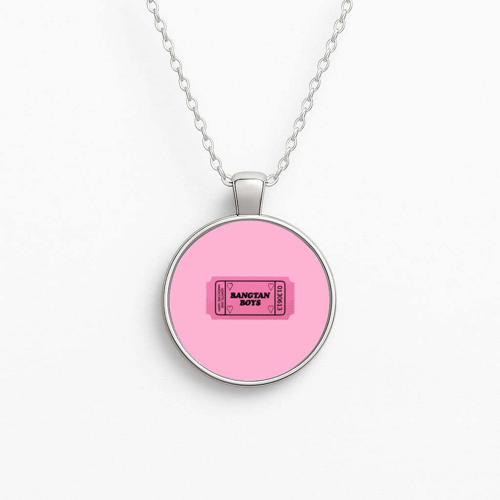 Bangtan Boys Ticket - K Pop Circle Necklace