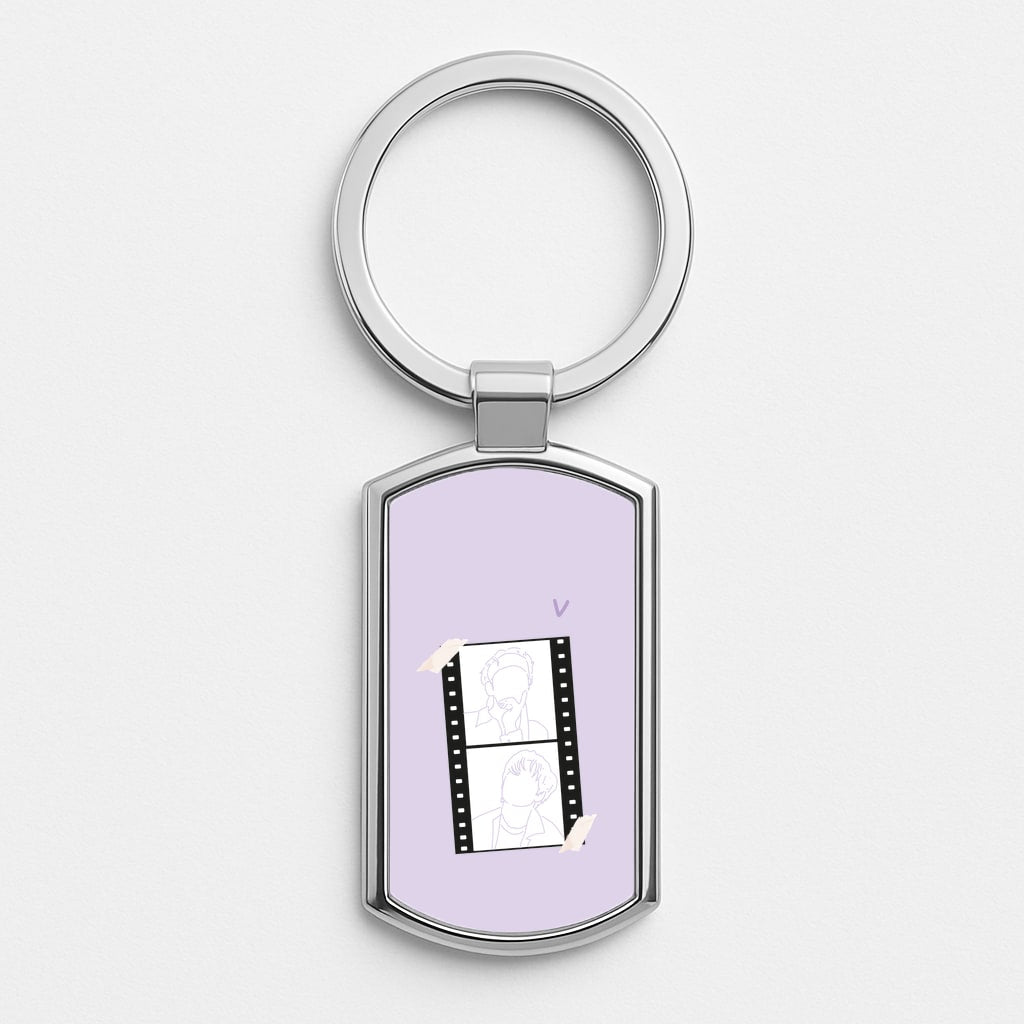V - BTS Silver Keyring