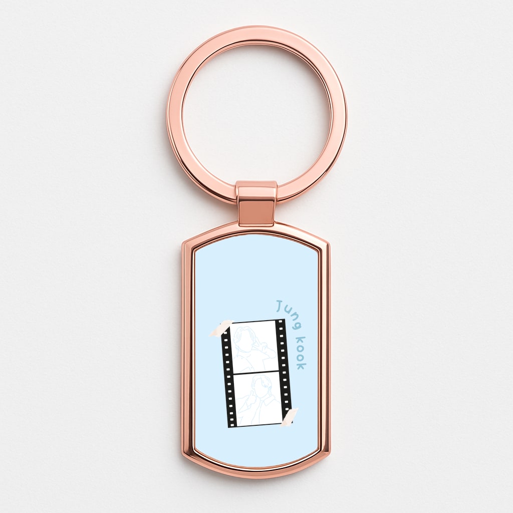 Jung Kook - K Pop Rose Gold Keyring