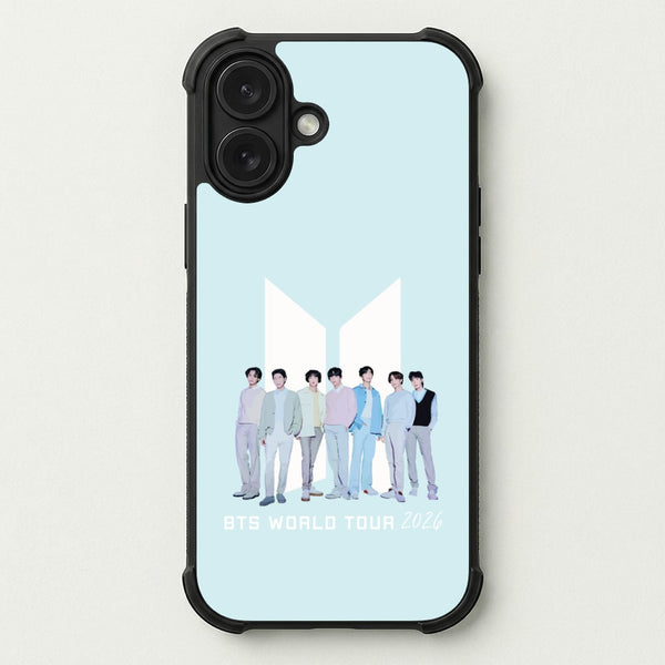 K-Pop Band Tour Pastel Blue Phone Case — Bumper case