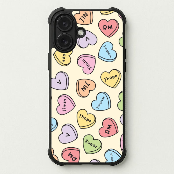 K-Pop Band Members Love Hearts Pattern Phone Case — Bumper case