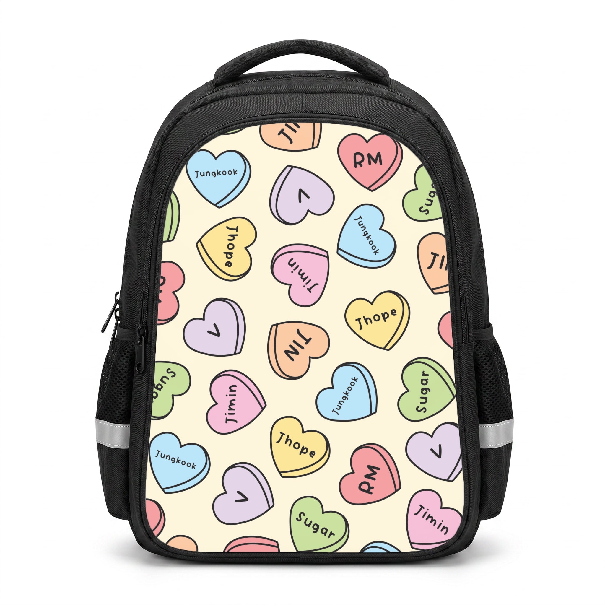 K-Pop Band Members Love Hearts Pattern Backpack