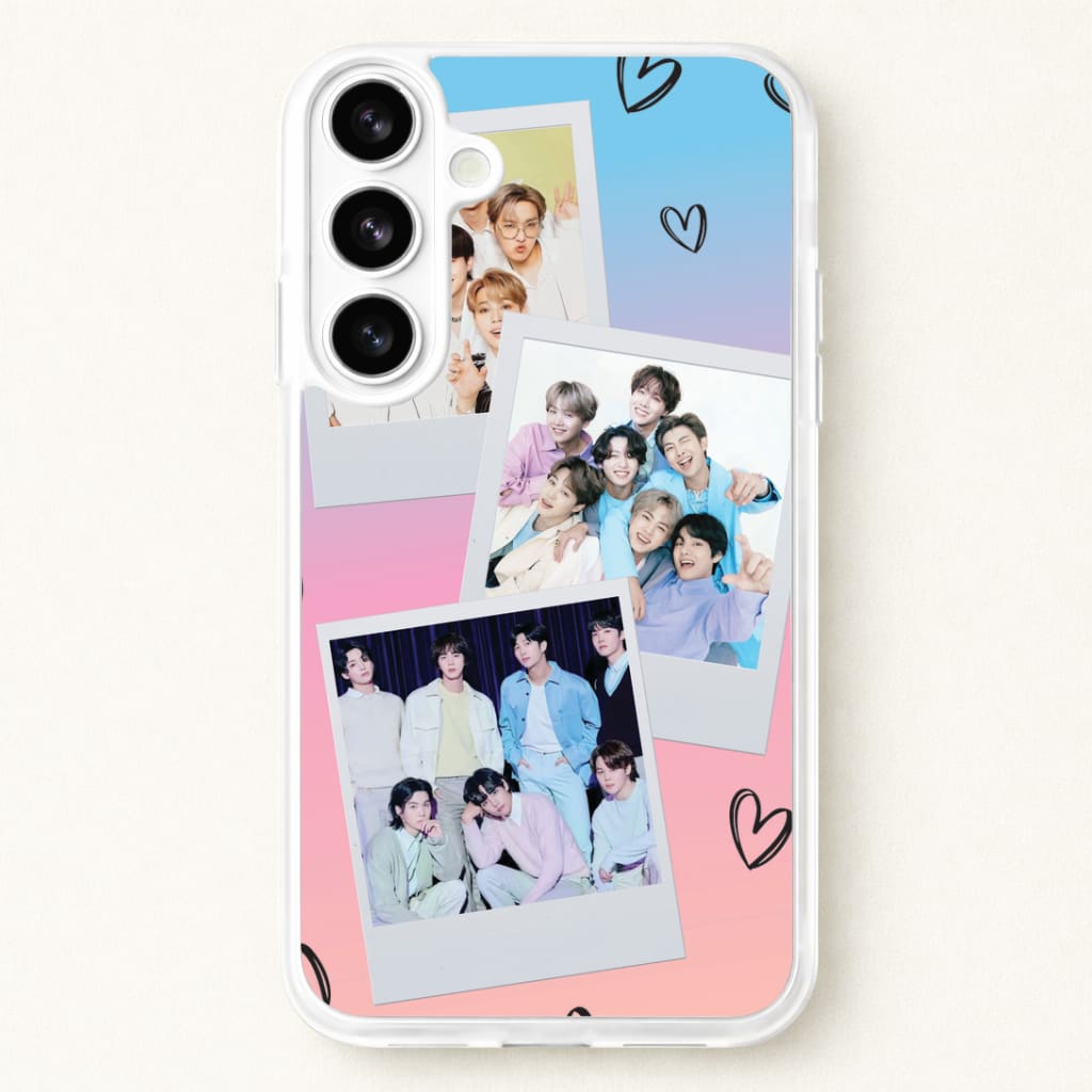 K-Pop Band Polaroid Collage Phone Case for Galaxy S26