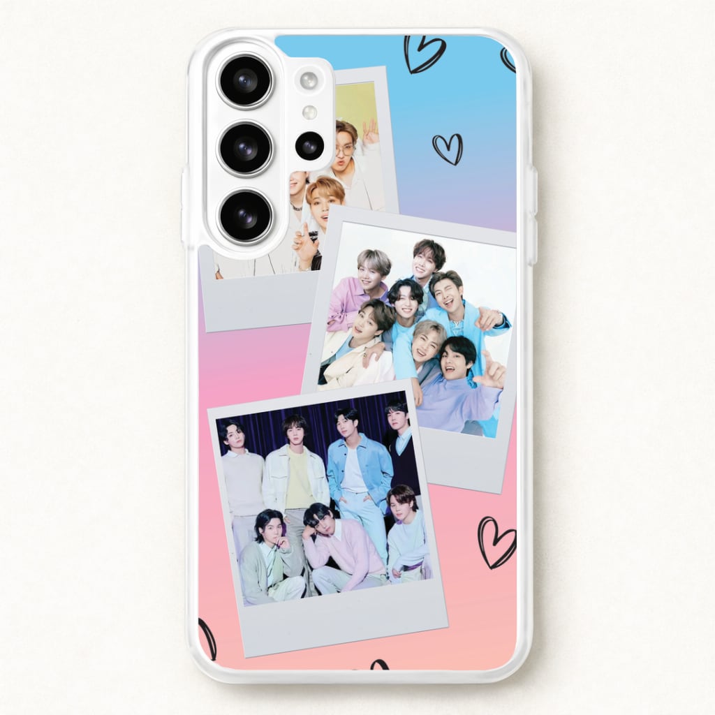 K-Pop Band Polaroid Collage Phone Case for Galaxy S26 Ultra
