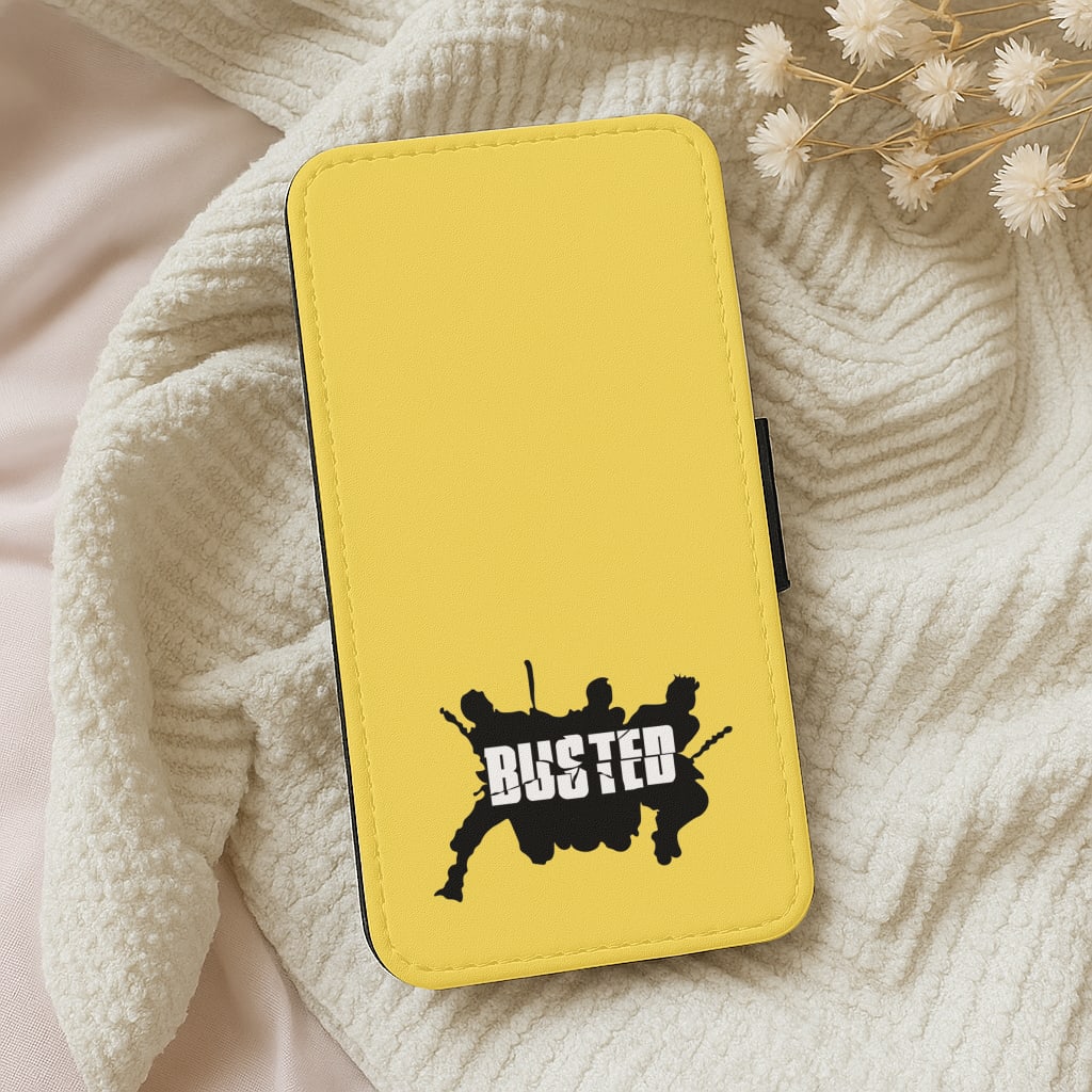 Splatter Text - Bust Band Wallet Phone Case