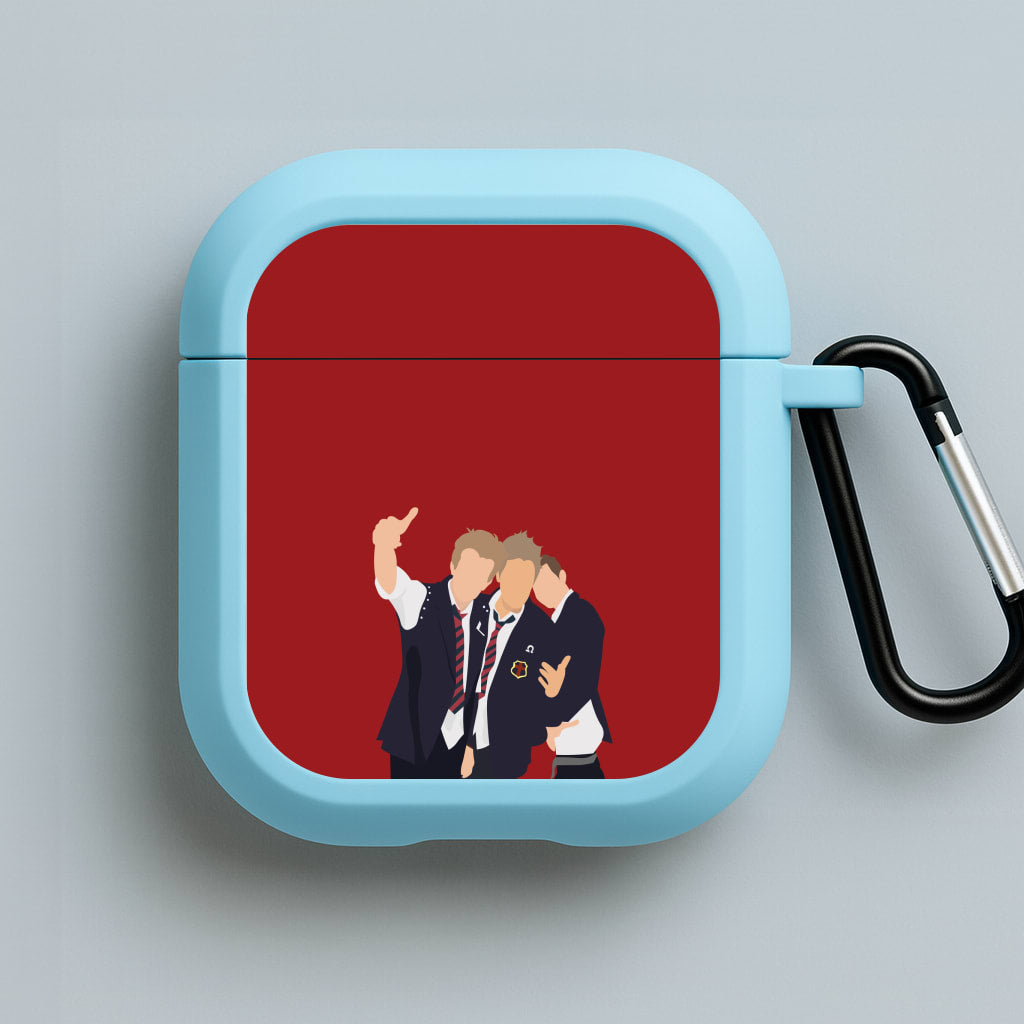 School Clothes - Bust Band Blue AirPods Case