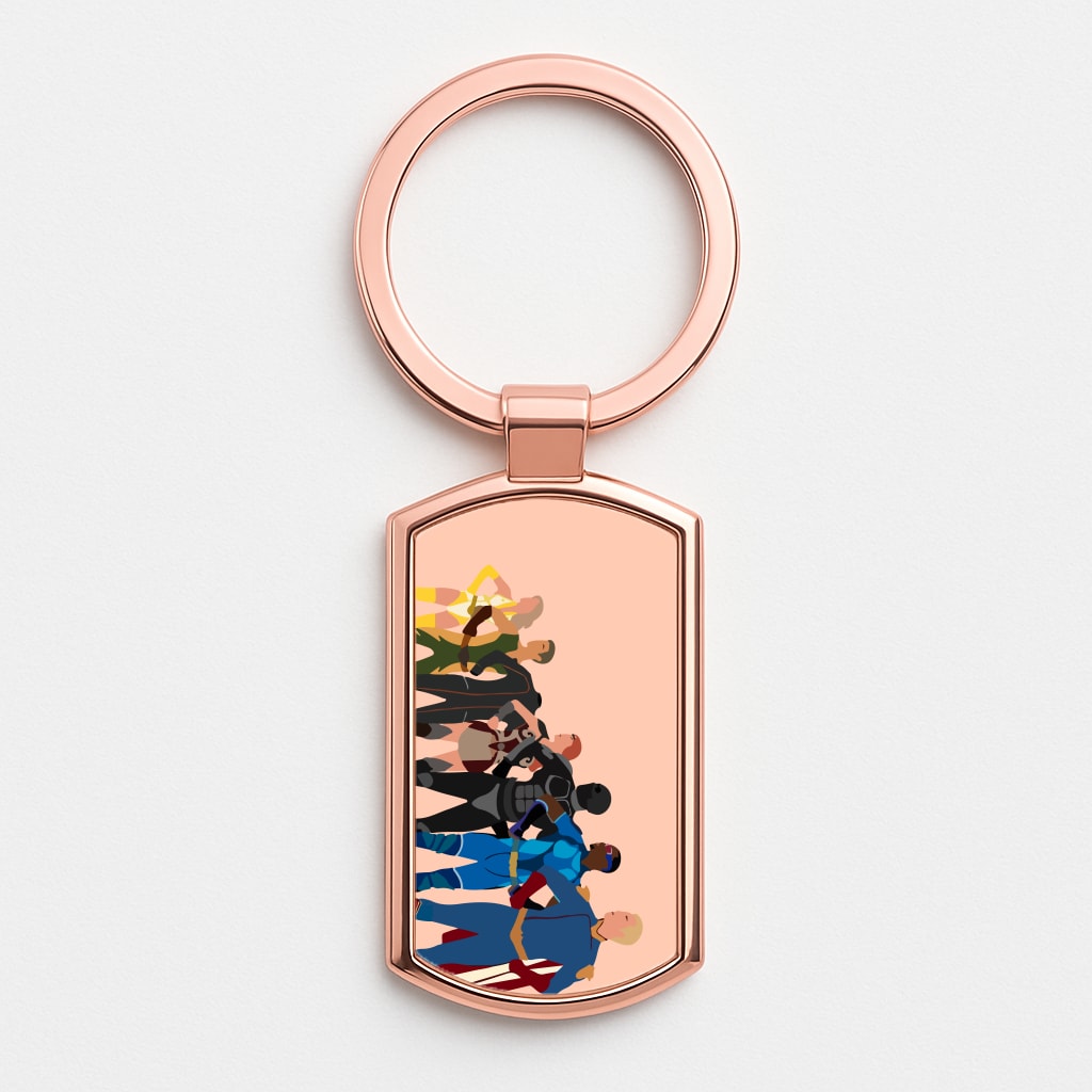 The Seven Rose Gold Keyring