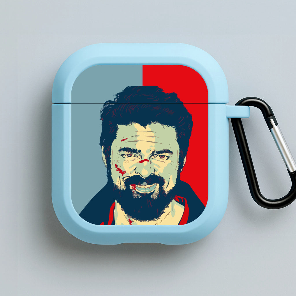 Billy Butcher Face Blue AirPods Case