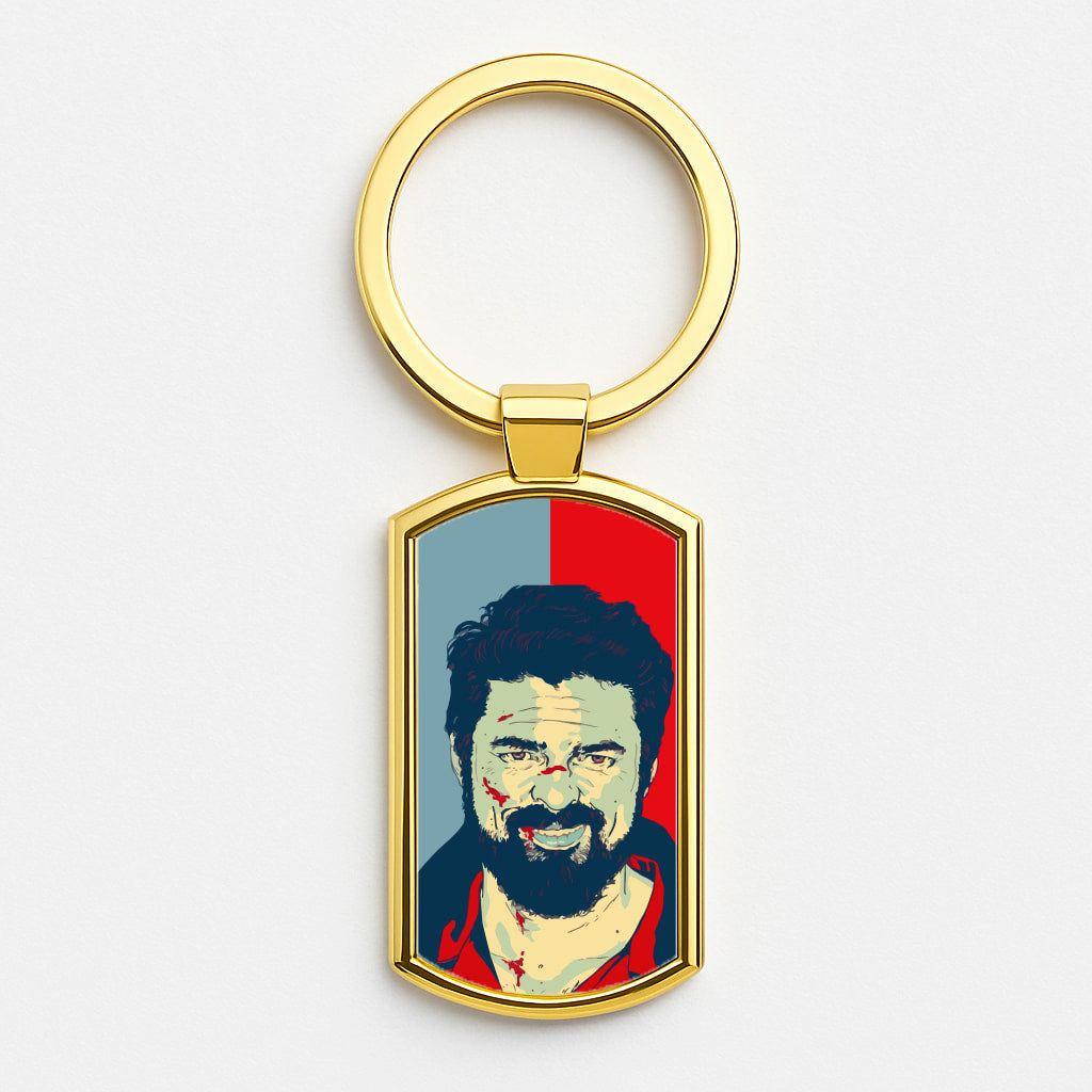 Billy Butcher Face Gold Keyring