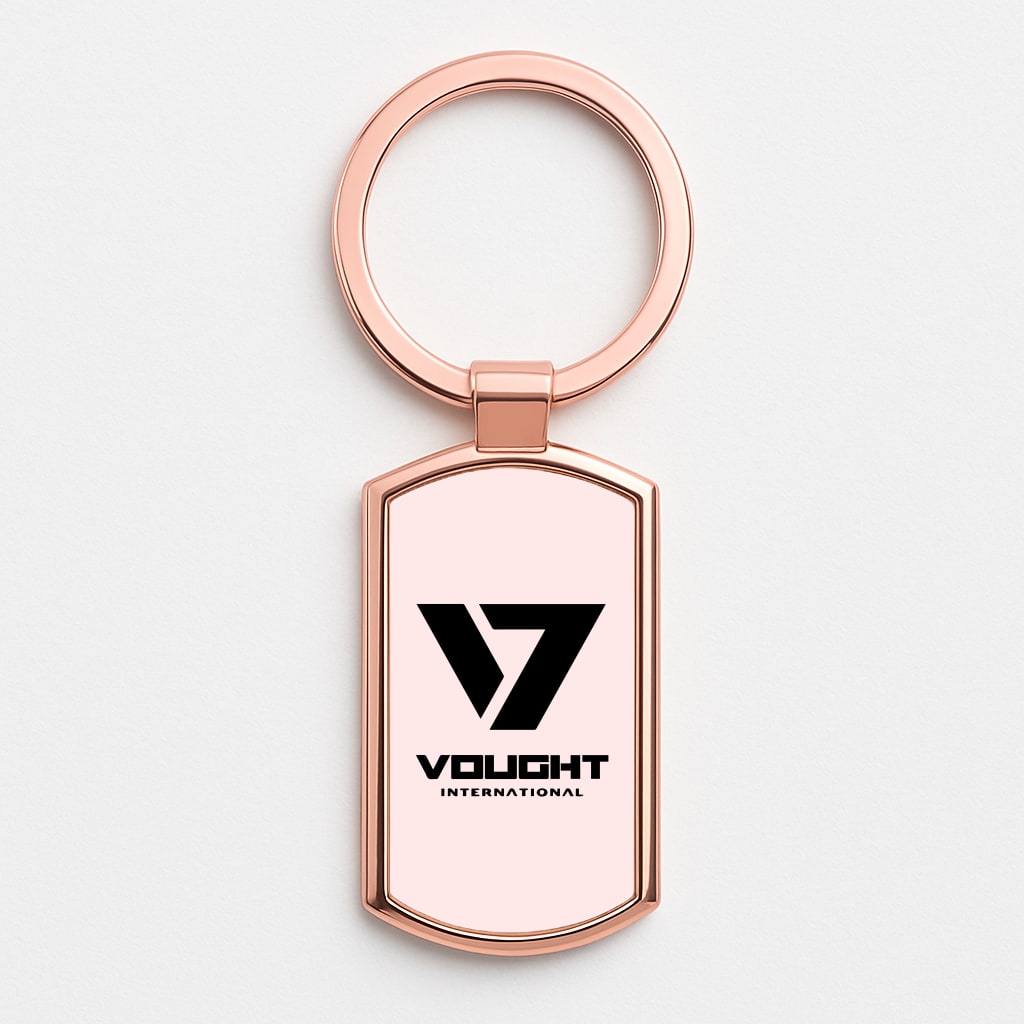 Vought Logo Rose Gold Keyring