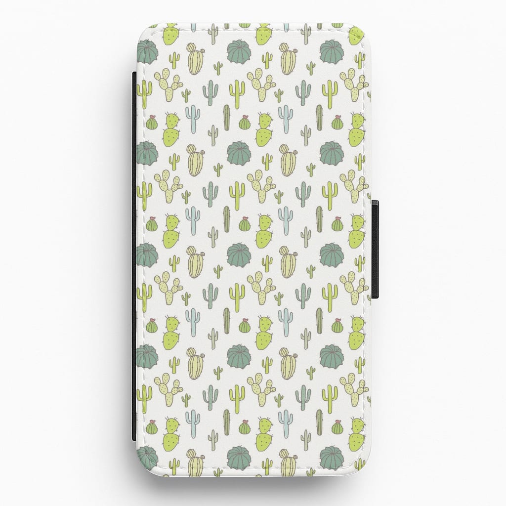 Cactus Pattern Flip / Wallet Phone Case