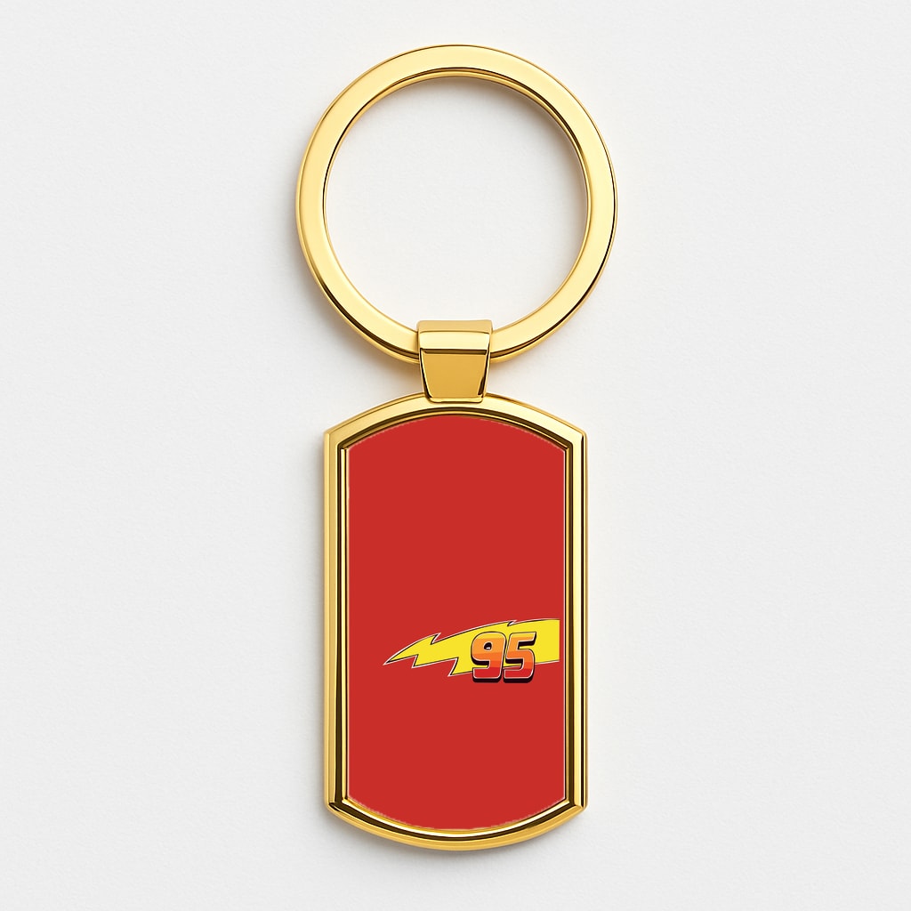 95 - Cars Gold Keyring