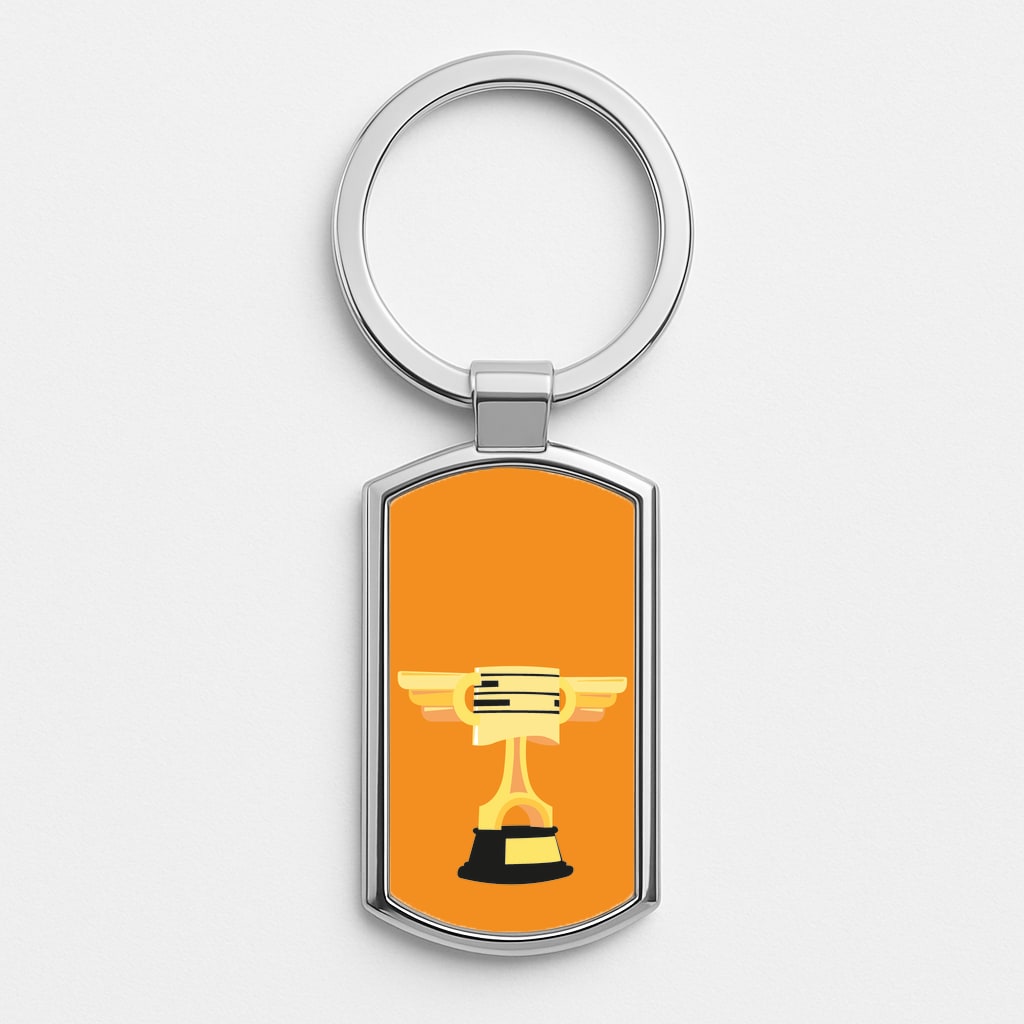 Trophy - Cars Silver Keyring