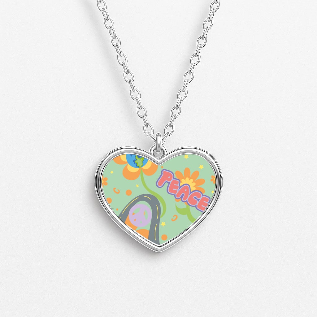 Peace - Cars Heart Necklace