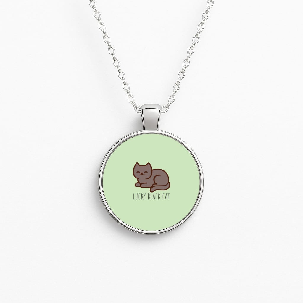 Lucky Black Cat - Cats Circle Necklace