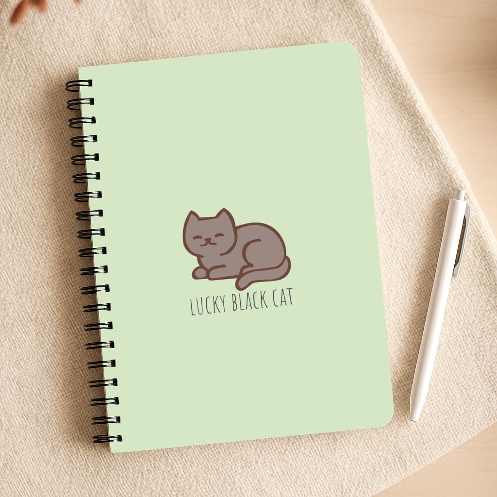 Lucky Black Cat - Cats Notepad