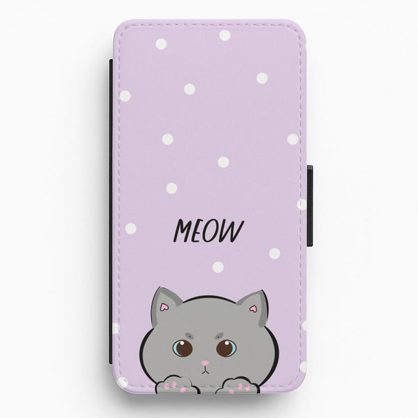 Grey Kitty - Cats Flip / Wallet Phone Case