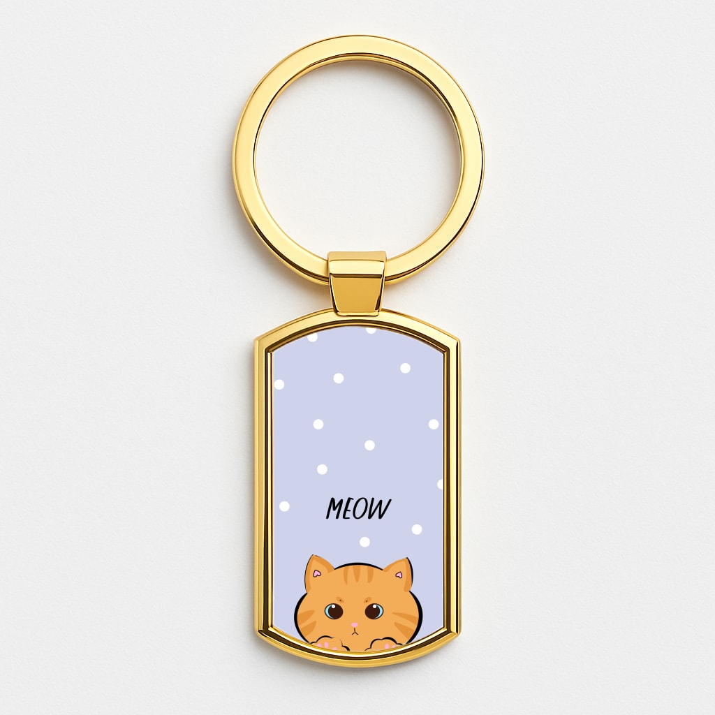 Ginger Cat - Cats Gold Keyring