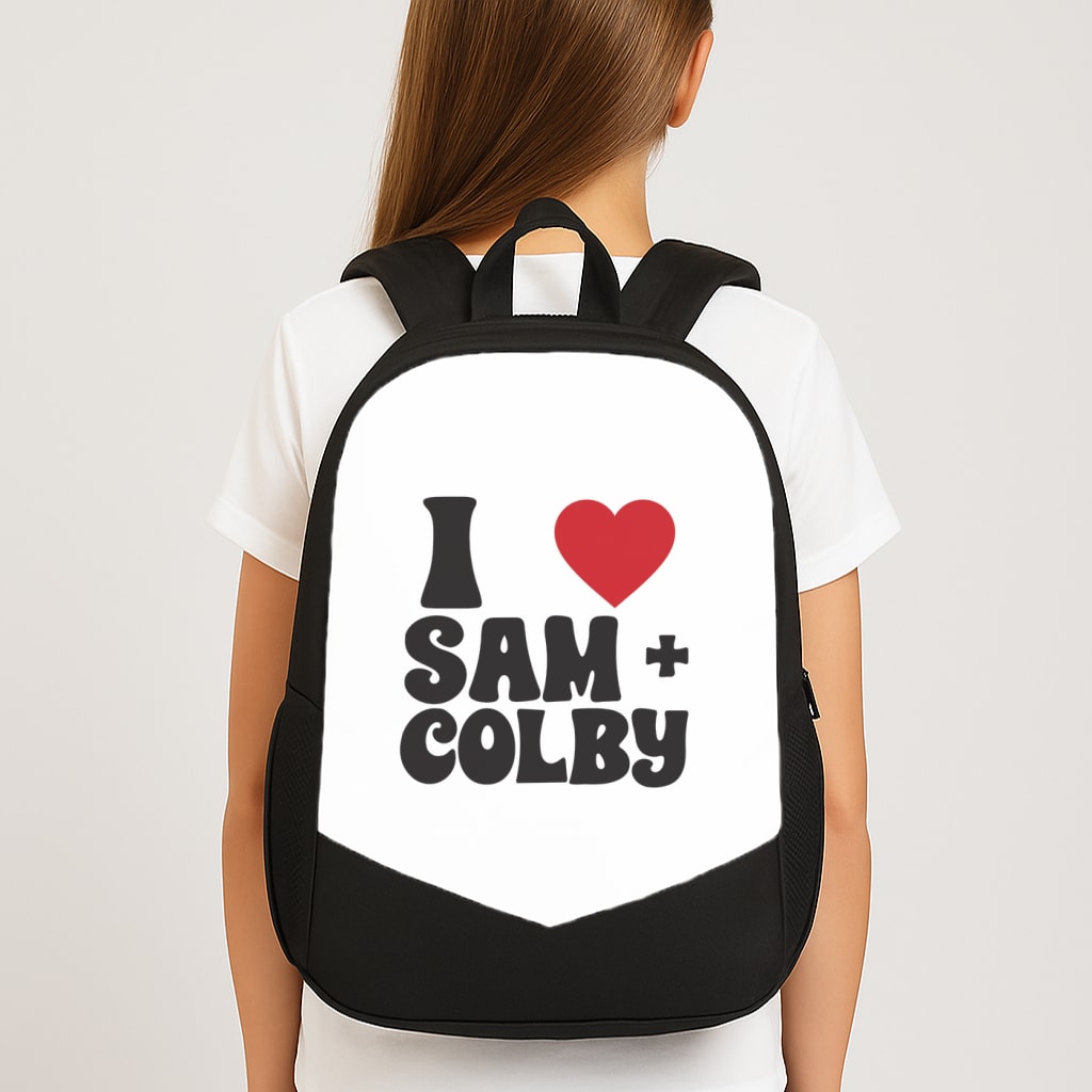 I Love S & C Large School Bag