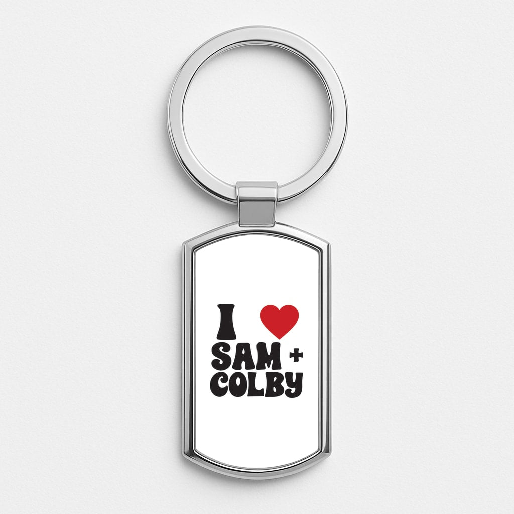 I Love S & C Luxury Keyring