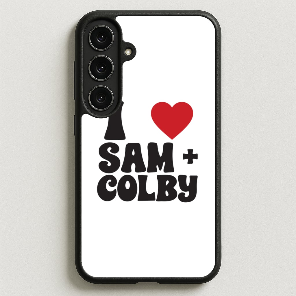 I Love S & C Phone Case for Galaxy S25FE