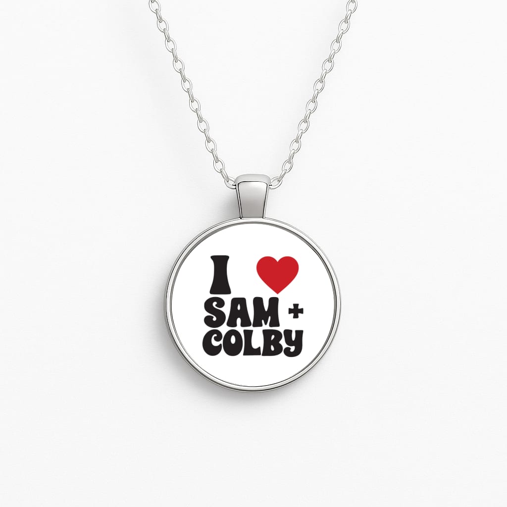 I Love S & C Circle Necklace