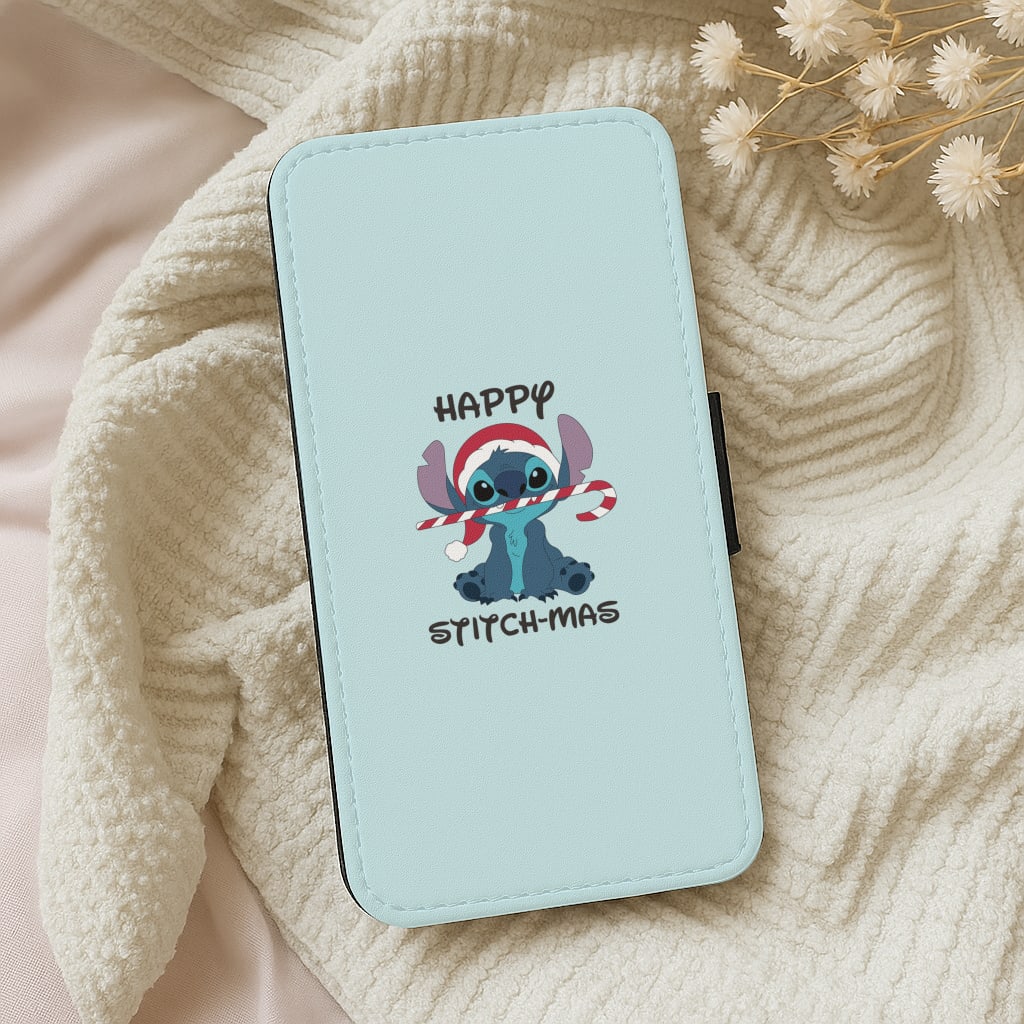 Happy Blue Alienmas - Christmas Wallet Phone Case