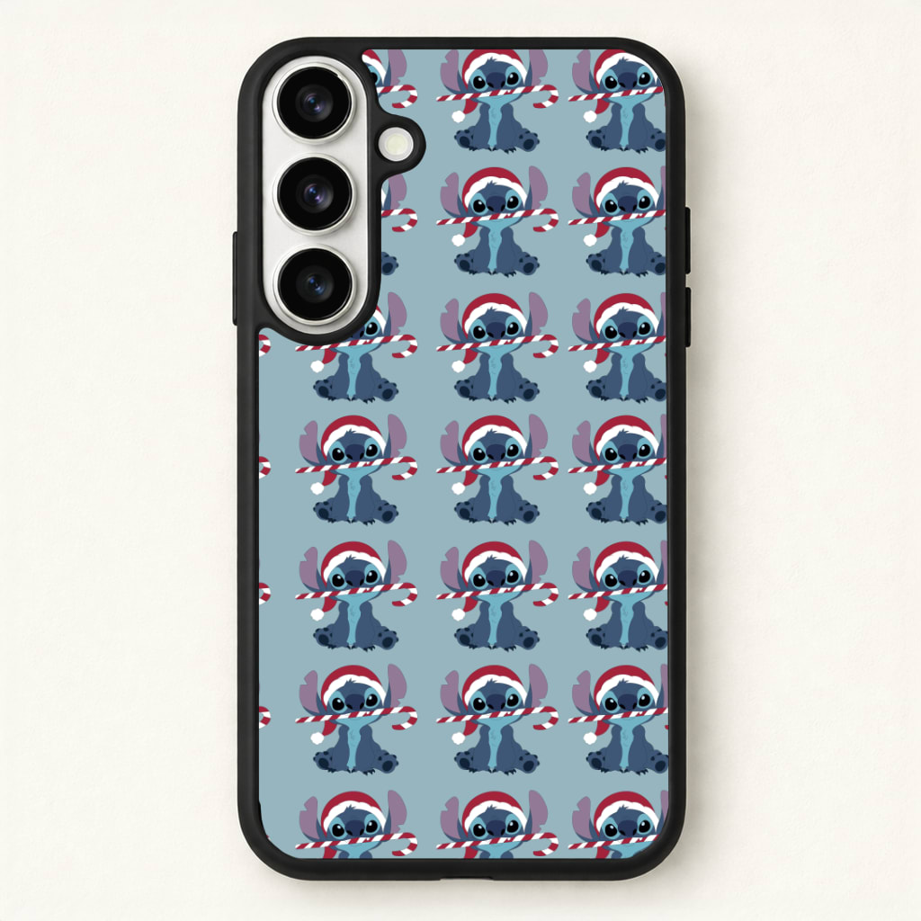 Christmas Blue Alien Pattern Phone Case for Galaxy S26