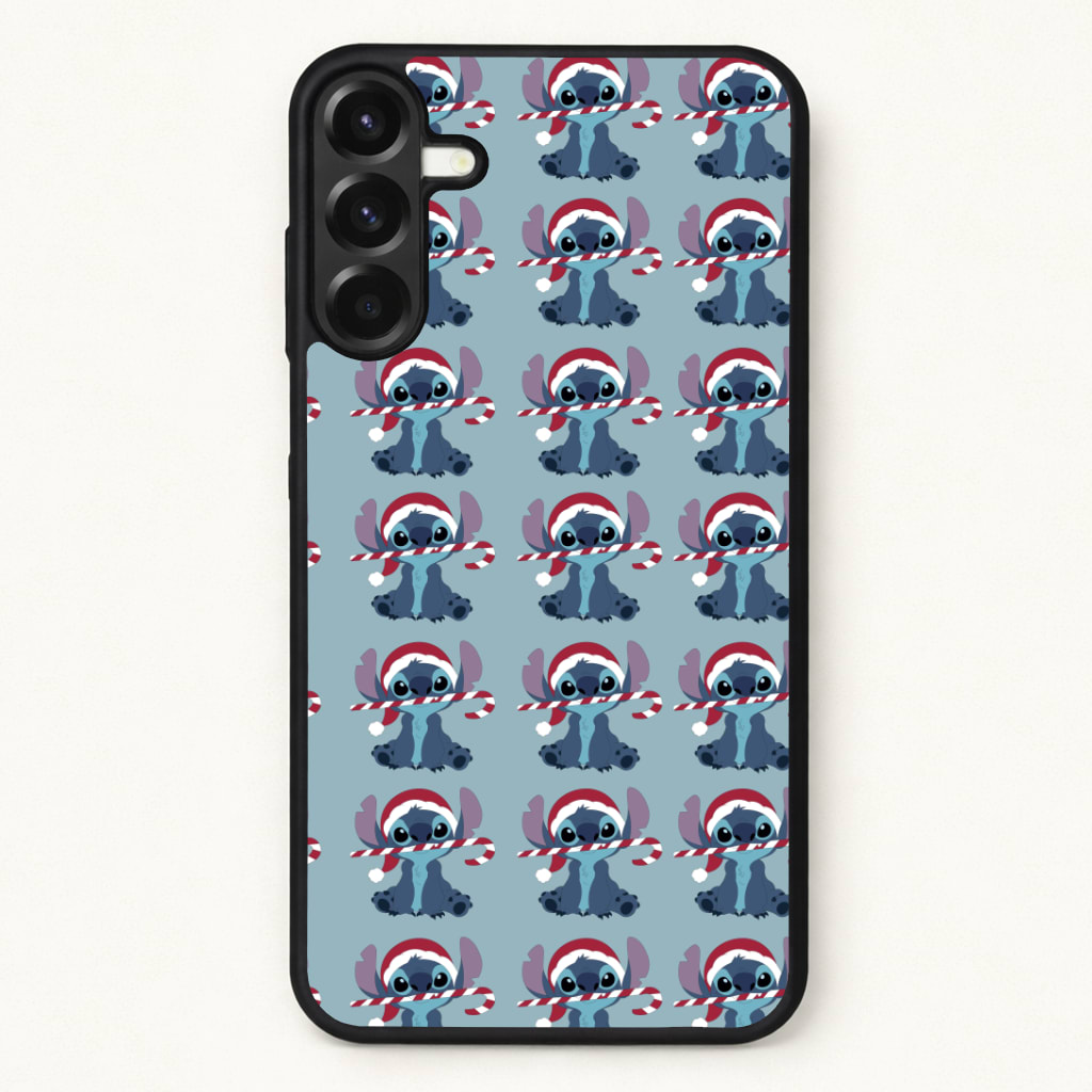 Christmas Blue Alien Pattern Phone Case for Galaxy A17