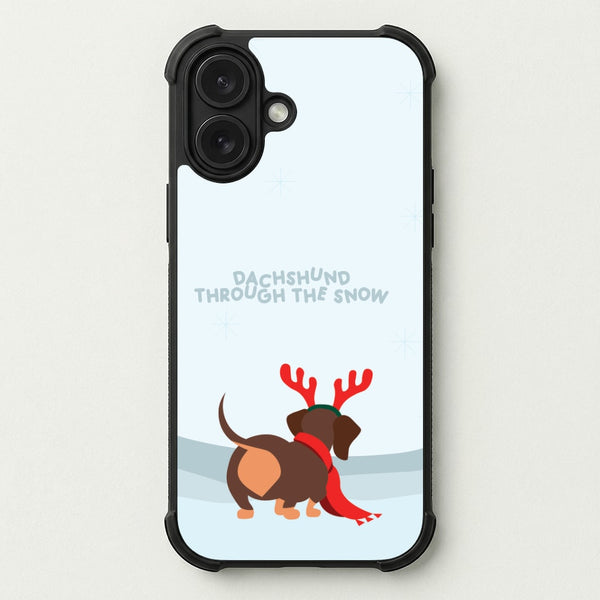 Dachshund Through The Snow - Christmas Phone Case — Bumper case