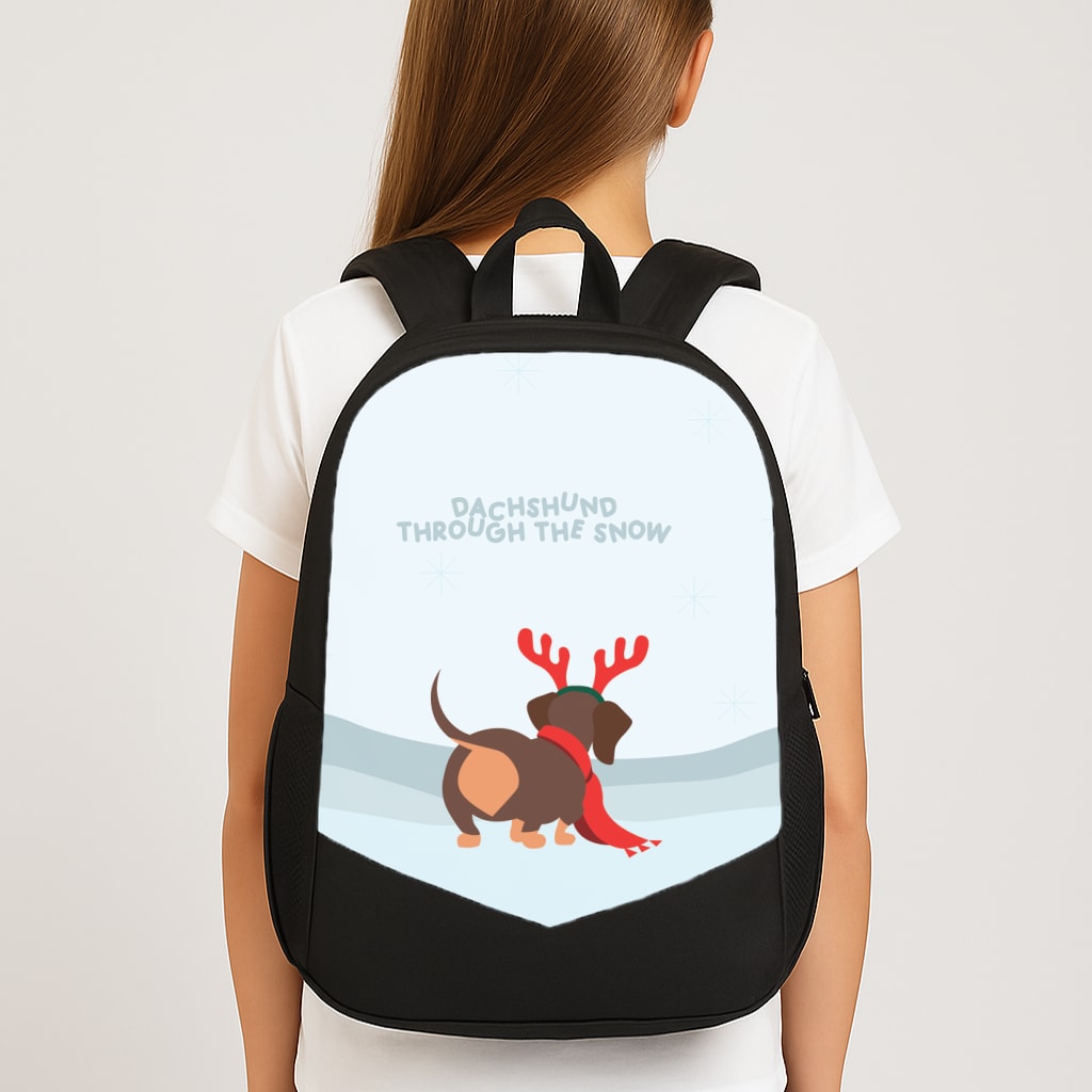 Dachshund Through The Snow - Christmas Backpack