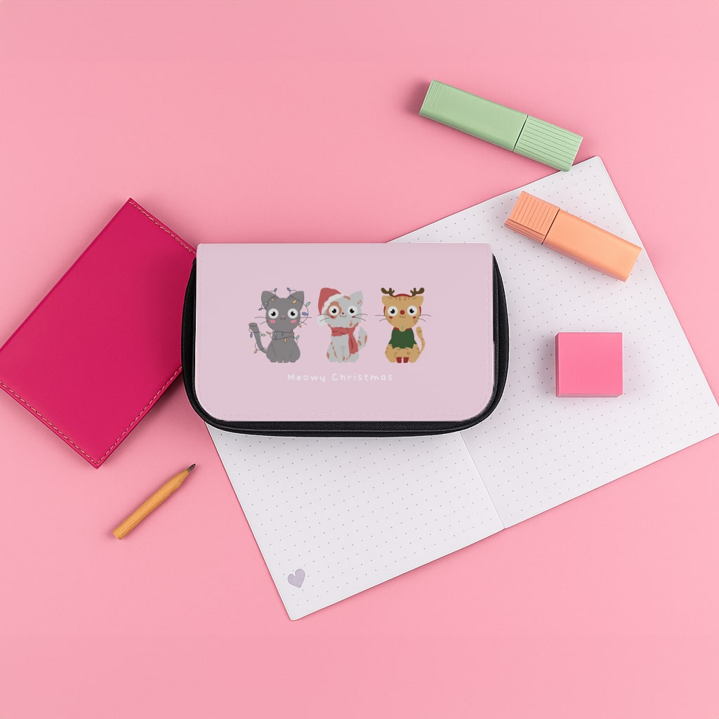 Meowy Christmas Pencil Case