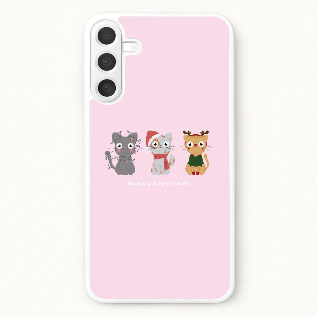 Meowy Christmas Phone Case for Galaxy A57