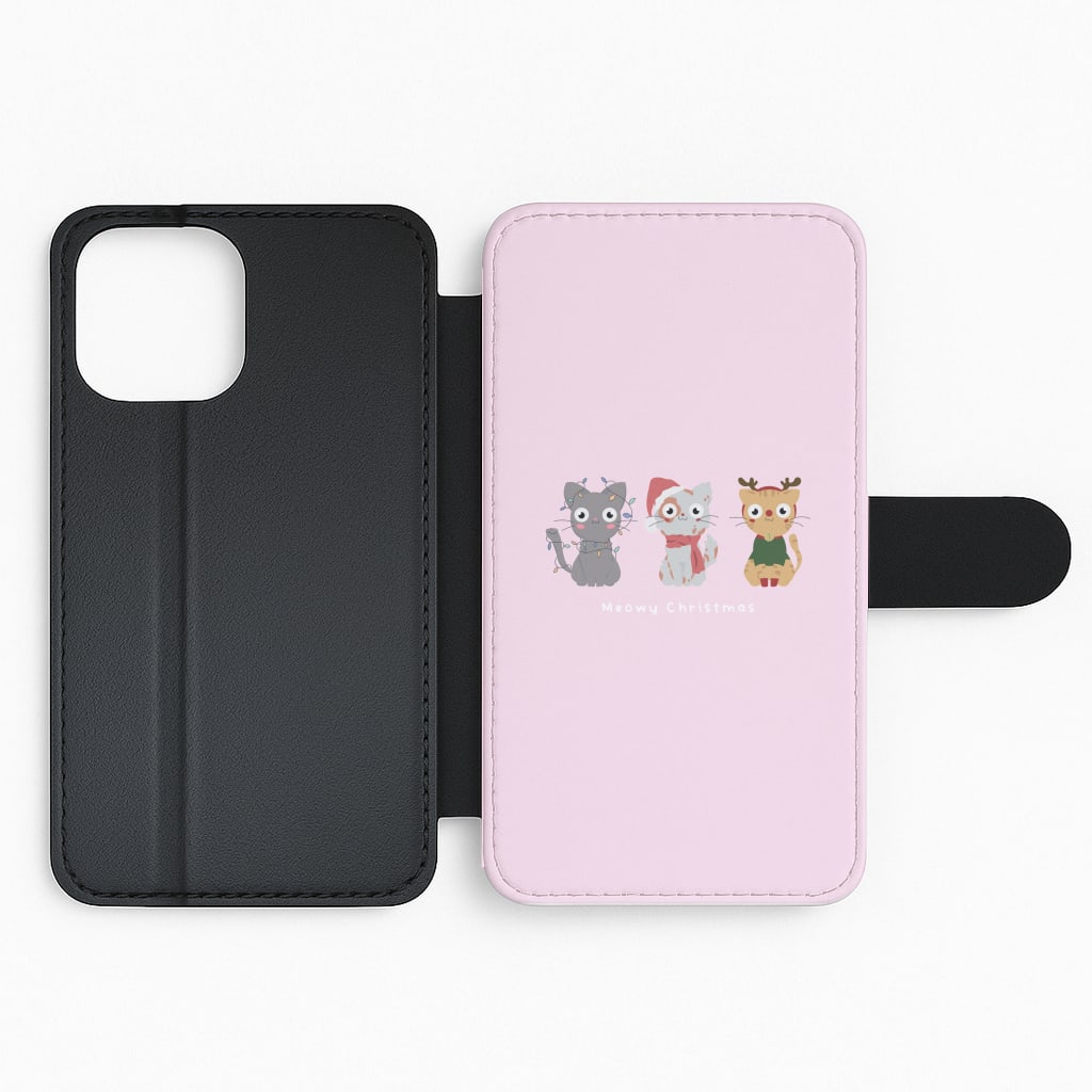 Meowy Christmas  Flip Phone Case