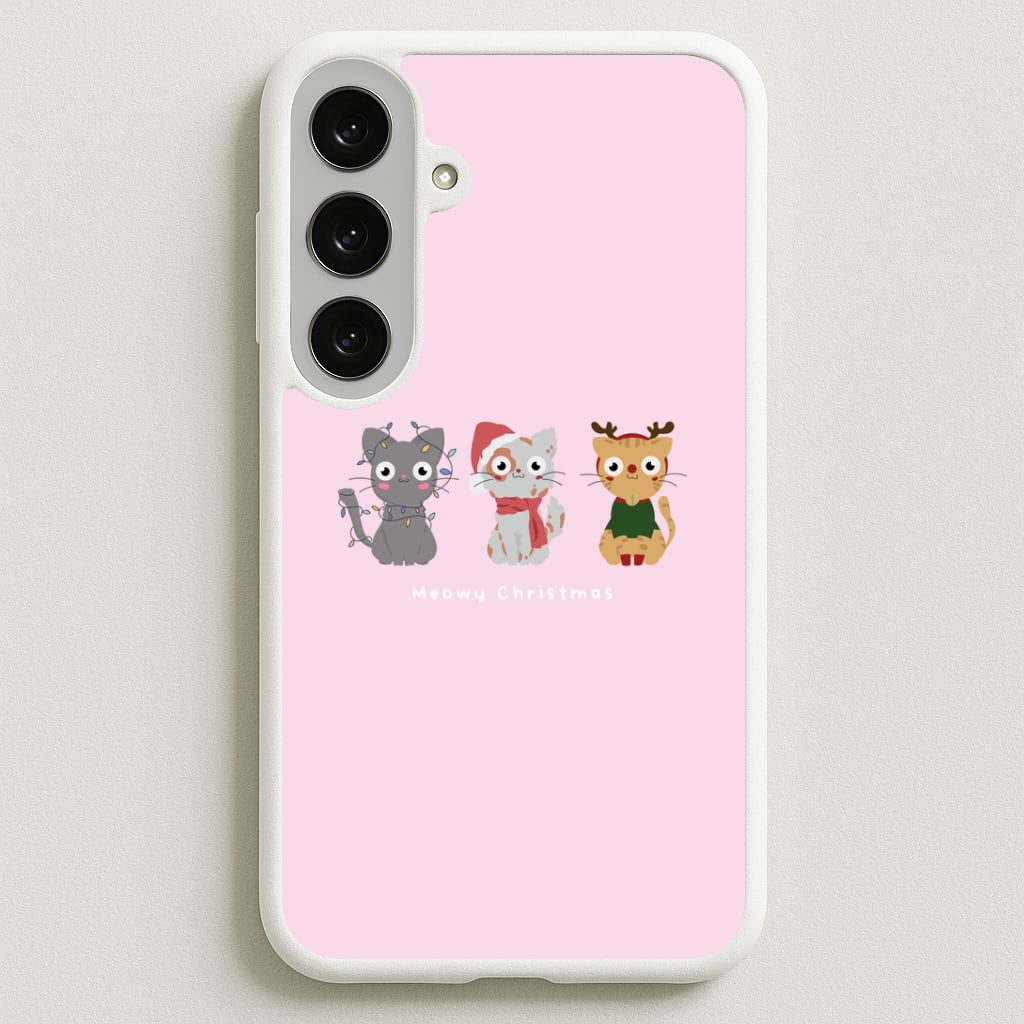Meowy Christmas Phone Case for Galaxy S25FE