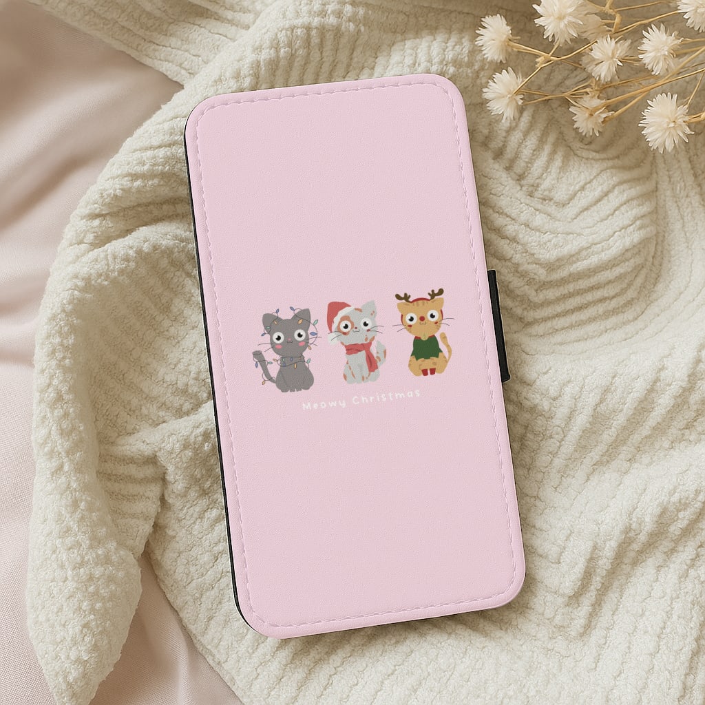 Meowy Christmas  Wallet Phone Case