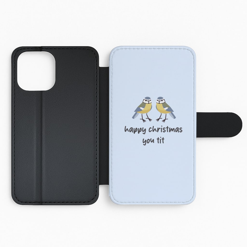 Happy Christmas You Tit - Christmas Flip Phone Case