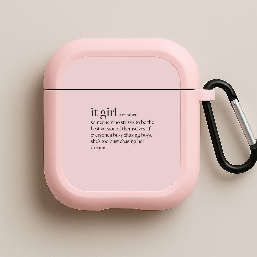 It Girl - Clean Girl Aesthetic Pink AirPods Case