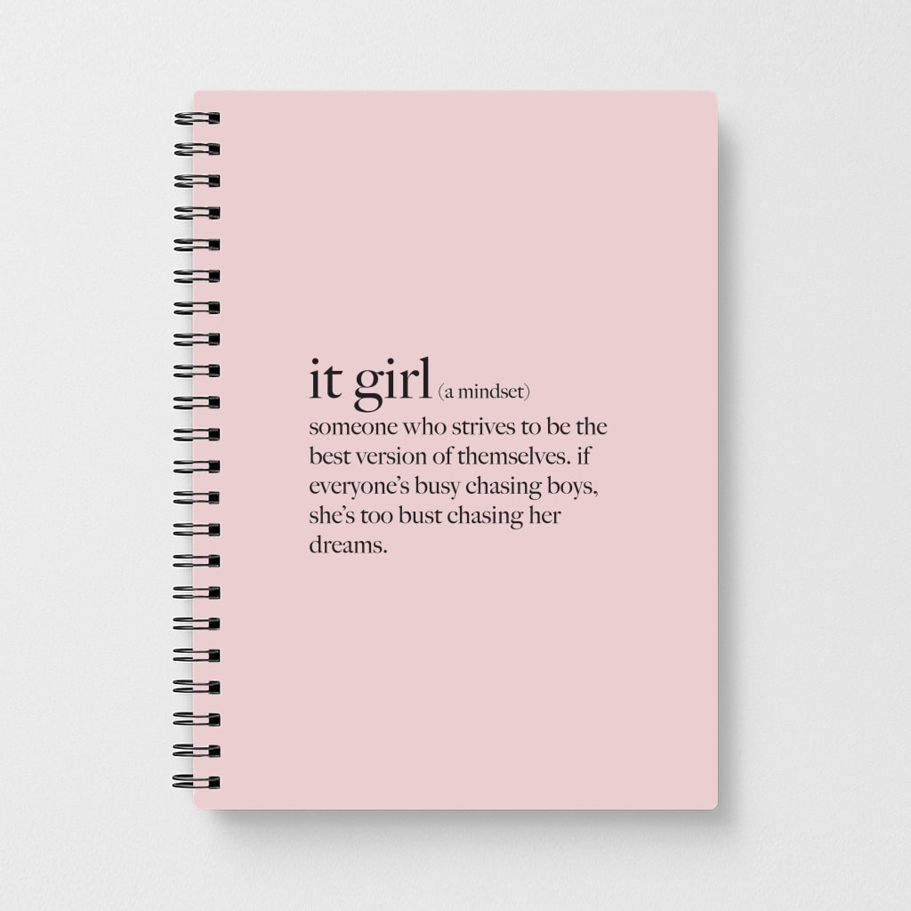 It Girl - Clean Girl Aesthetic Notebook
