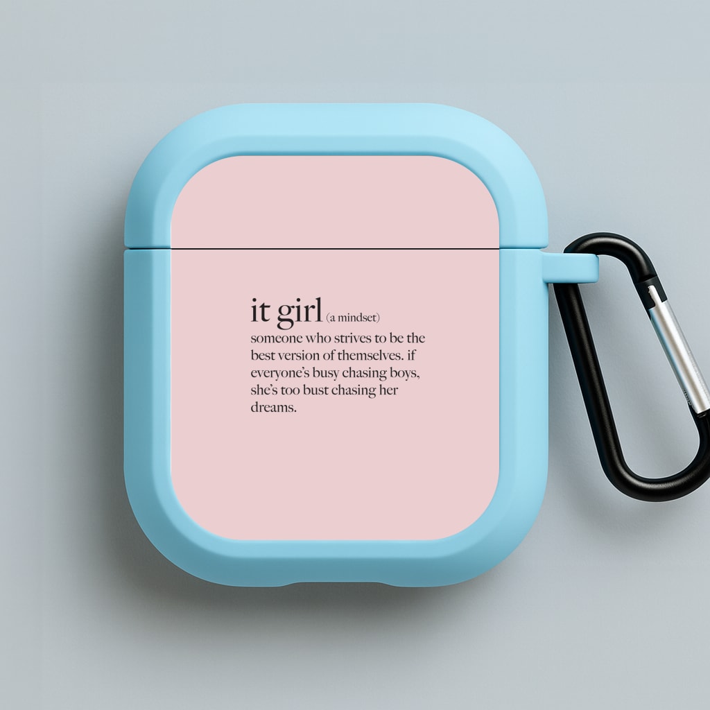 It Girl - Clean Girl Aesthetic Blue AirPods Case