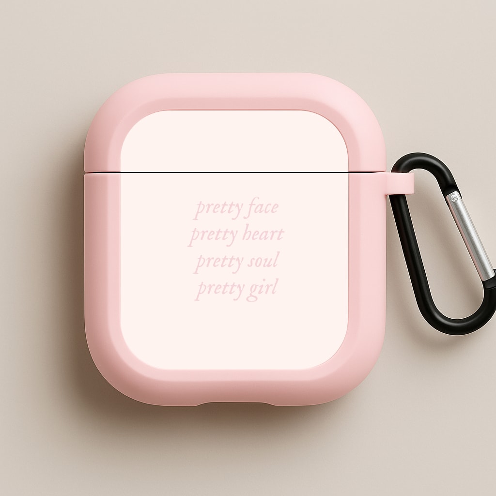 Pretty Girl - Clean Girl Aesthetic Pink AirPods Case