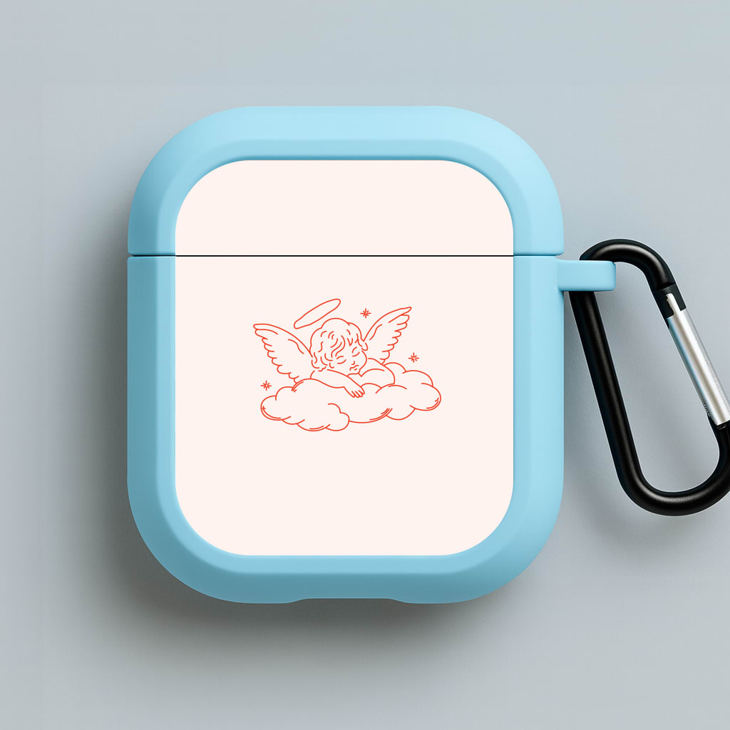 Angel - Clean Girl Aesthetic Blue AirPods Case