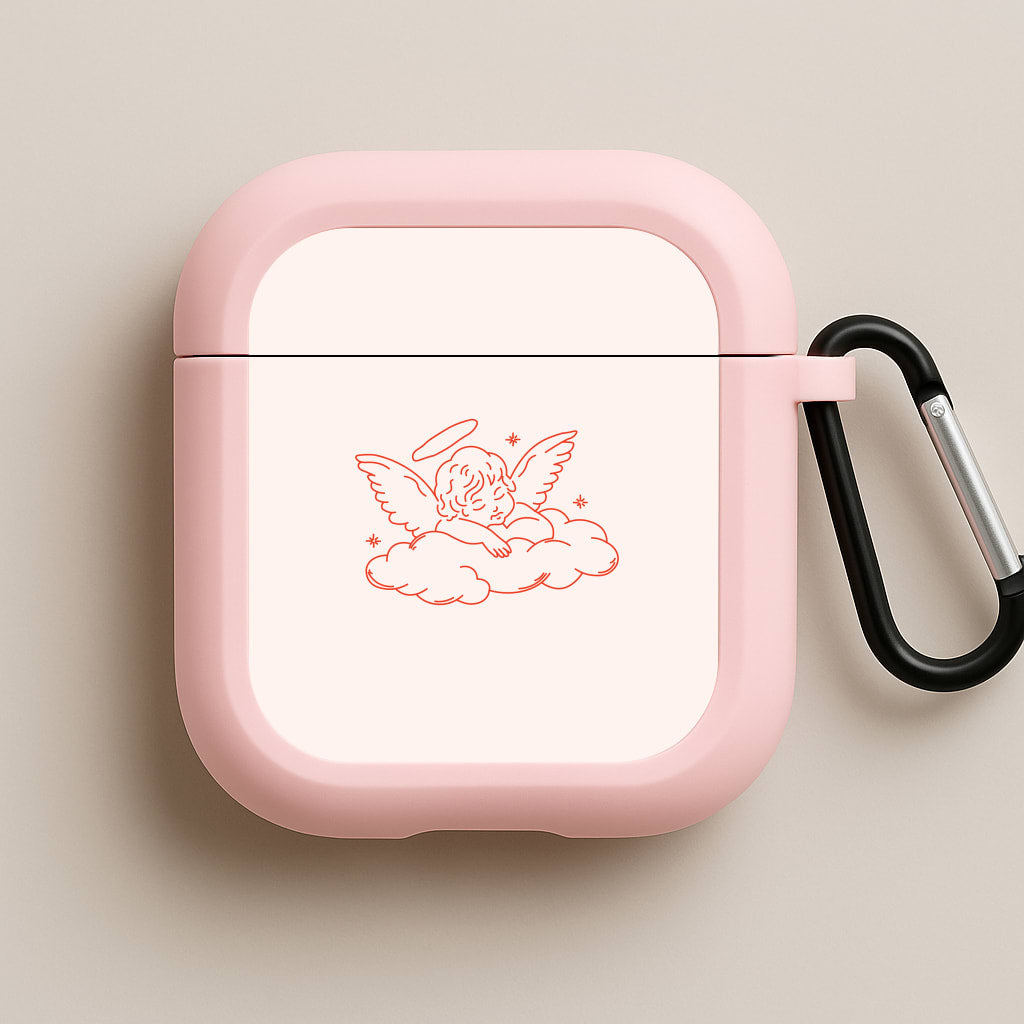 Angel - Clean Girl Aesthetic Pink AirPods Case