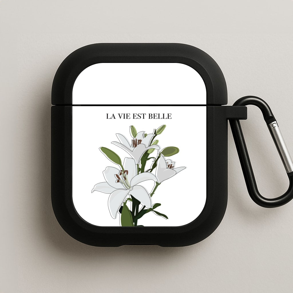 La Vie Est Belle - Clean Girl Aesthetic AirPods Case