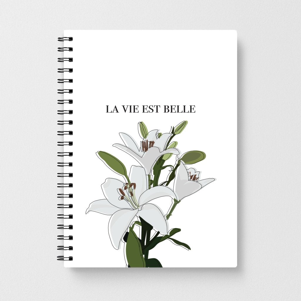 La Vie Est Belle - Clean Girl Aesthetic Notebook